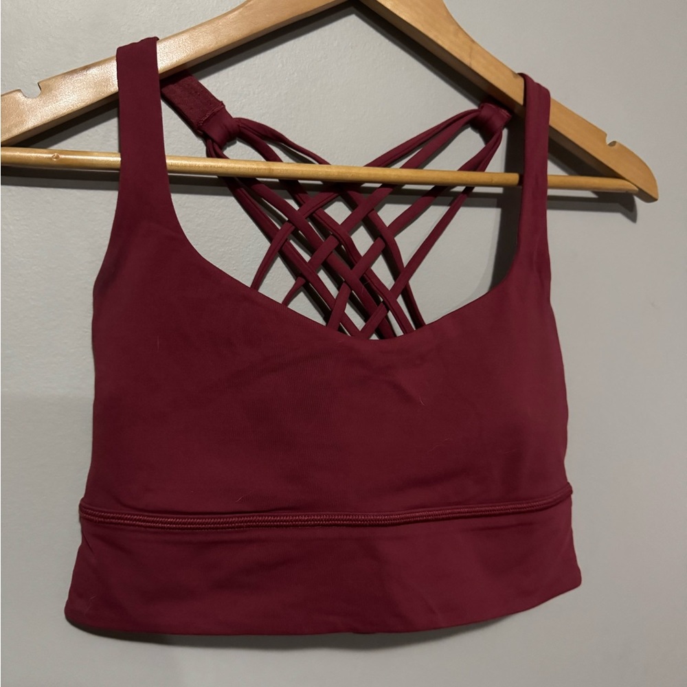 Women's Burgundy Strappy Bralette